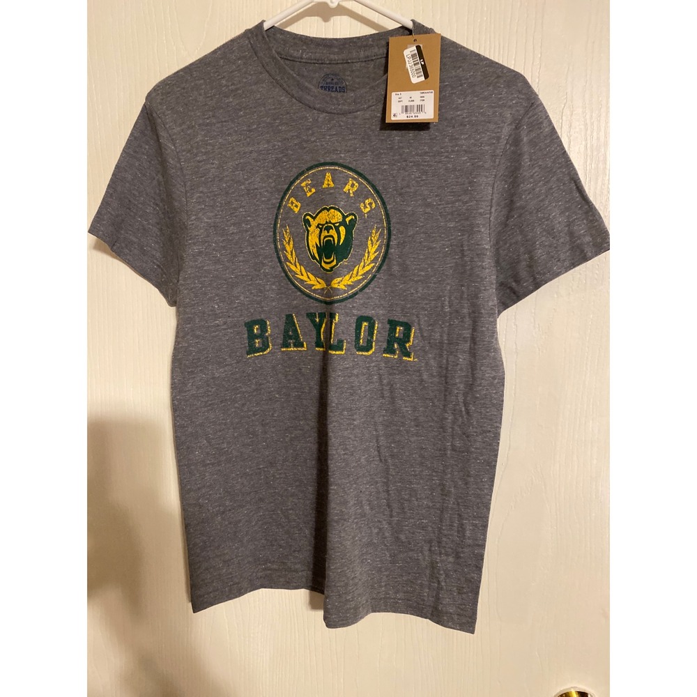 Rivalry Threads Baylor Bears T-Shirt Mens S Grey Graphic T NCAA Collegiate 0451